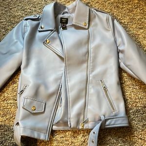 Forever 21 periwinkle girls faux leather jacket, 13-14